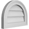 Ekena Millwork Round Top Surface Mount PVC Gable Vent w/ 2"W x 1-1/2"P Brickmould Frame, 16"W x 12"H GVPRT16X1202SN - alternate 2